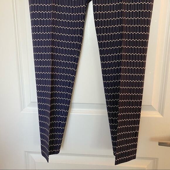 Theory Tribecca Geo Print Crop Pants Deep Navy - Picture 6 of 11